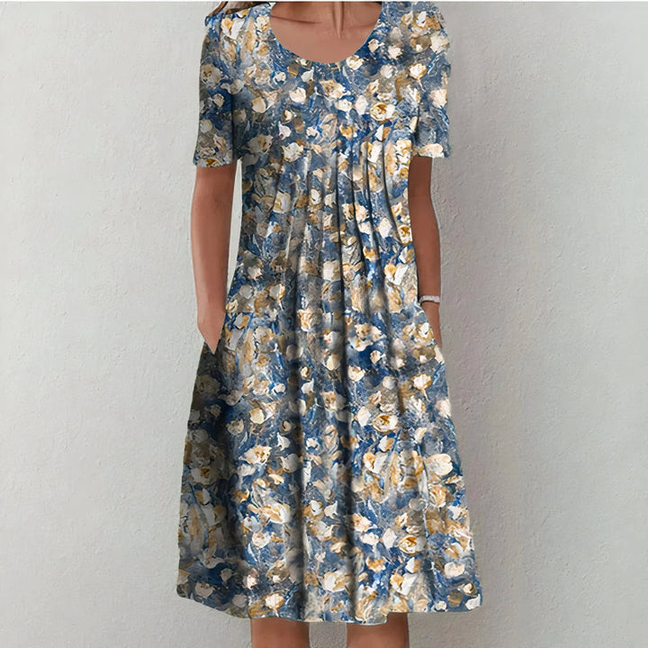 Wairi | Elegant Cotton Floral Dress